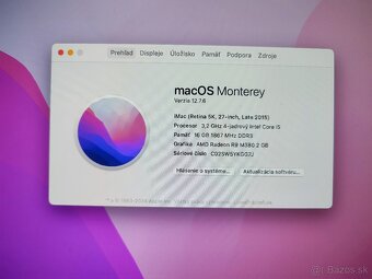 Predám iMac Retina 5K 27", late 2015 - 16GB RAM, 3.2 GHz i5 - 5