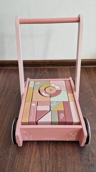 Little Dutch Vozíček s kockami Pink Flowers - 5