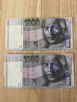 Slovenské bankovky 5000SK,1000SK,500SK,200SK,100SK,50SK,20SK - 5