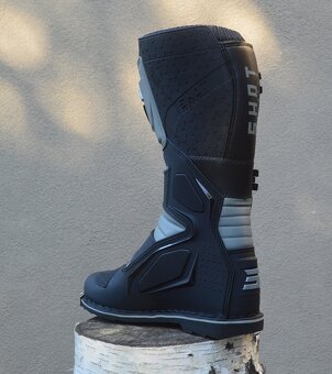 SHOT boty čižmy sivé čierne - 5