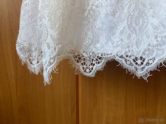 Ivory šaty z francúzskej čipky - 5