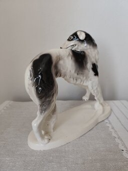 Royal dux chrt pes veľká porcelánová soška rarita - 5