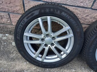 Predám 17" Al disky  + zimné pneu Michelin 225/55 R17 - 5