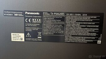 Predám plazmový TV Panasonic TX-P50G20ES - 5