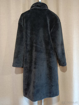 Kožuch-TEDDY čierny dlhý, M-L, ako NOVÝ - 5