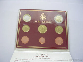 VATIKAN 2004 Tretia sada euromincí pápež Ján Pavol II. č.2 - 5