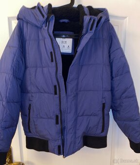 Detská zimná bunda Abercrombie & Fitch tmavomodrá 13-14 r - 5