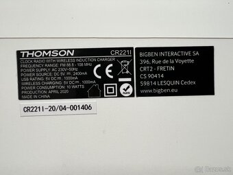 Rádiobudík Thomson CR221l AKO NOVÝ - 5