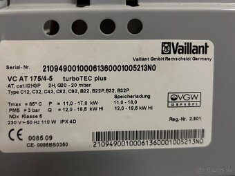 Predám kondenzačný plynový kotol na stenu Vaillant - 5