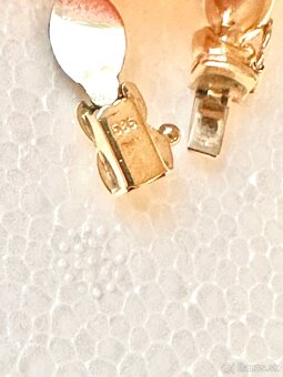 elegantný zlatý náramok dámsky 14 karát - 5