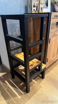 Predám učiacu vežu čierna - opálené drevo - 5