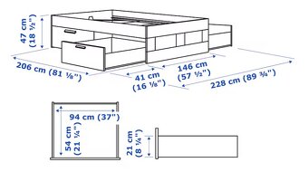 Postel BRIMNES od IKEA - 5