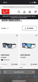 Ray Ban Justin RB4165 622 Polarised Black mat - 5