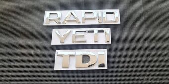 ŠKODA nápisy ČIERNE / CHROMOVE - 5