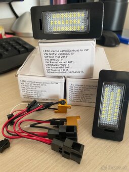VW Led osvetlenia ŠPZ Passat Sharan Touran Touareg Golf - 5