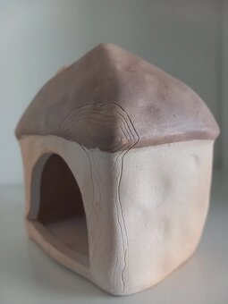 Sada 3ks ručne robené keramické domčeky na sviečku - 5