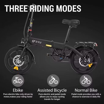 🔵 Predám nový skladací elektrobicykel DYU A1F Pro - 5