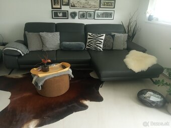 Luxusná celokožená sedacia súprava s elektrickým polohovanim - 5