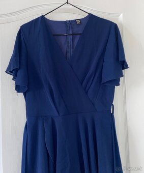 Shein tmavomodre saty velkost M - 5