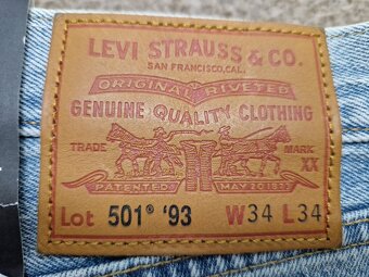 Džíny Levi's 501 '93 W34 L34-44x83x107x20 cm n669 - 5