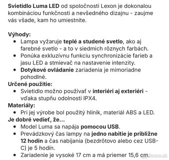 70% ZLAVA NOVA Lexon Luma L Svetloruzova metalicka farba - 5