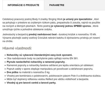 celotelový postroj Singing Rock Body II, veľ. S-M-L - 5