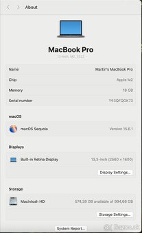 Predám MacBook Pro 13 (M2, 2022) - 5
