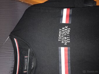 TOMMY HILFIGER originál black pánske tricko L - 5