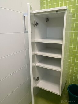 Závesná skrinka do kúpeľne biela lesklá - 5