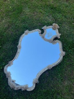 Starožitné veľké MURANO zrkadlo - 5