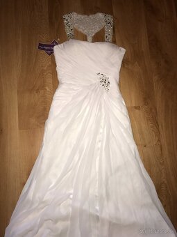 damske nove luxusne svadobne saty s krystalmi - 5