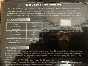 W160 LED video svetlo stmievateľné - 5