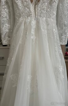 Predám princeznovské svadobné šaty – veľ. 36, ivory - 5