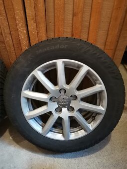 Hliníkové disky 16" 5x112 Audi A4 B8 zimné pneu 205/60 r16 - 5