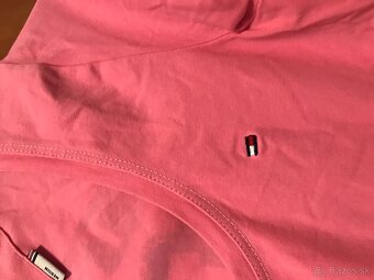 TOMMY HILFIGER originál baby pink damske tricko S - 5