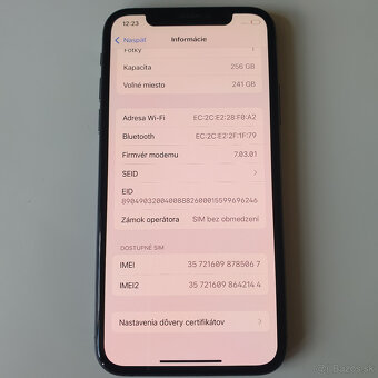 iPhone XS 256GB čierny 100% tná baterka TOP STAV - 5