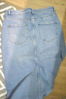 Elastická dlhá riflová sukňa cca v.M - 5