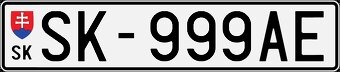 ŠPZ / EČV typ 1/101 (1997-2004) - SK (Svidník) - 5