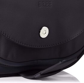 Bree, čierna kožená crossbody kabelka - 5