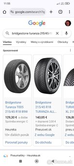 Letné pneumatiky Bridgestone Turanza 215/45R18 89W - 5