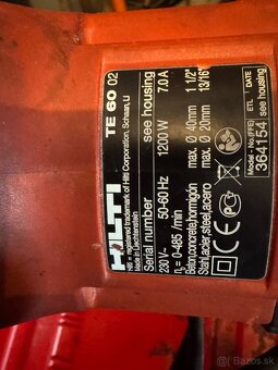 Hilti buracie kladivo TE60 dočasne znížená cena 950€ - 5