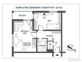 Kompletne zariadený 2-izbový byt v novostavbe v Čierno… - 5