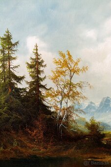 Romantická krajina, sig.Trelony, 1045 × 750 mm - 5