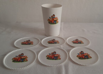 Retro plastové tácky, misky, pohár - 5