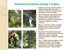 Ochrana prírody na Slovensku - audiovizuálna pomôcka - 5