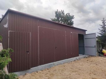Plechová montovaná hala 9x7m – sklad krmiva, dielňa, garáž - 5