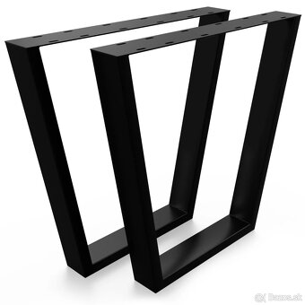 Stolové nohy, kovové v tvare V čierne 2 ks - 5