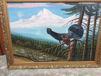 obraz olejomaľba Tetrov Hlucháň - 5