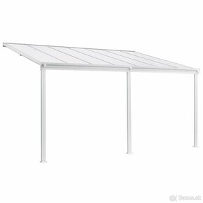 Hliníková pergola Borneo 4 x 3 a 6 x 3 - biela transparentná - 5