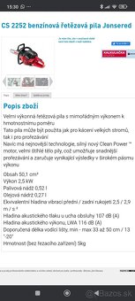 Predám pílu Jonsered CS 2252 - 5